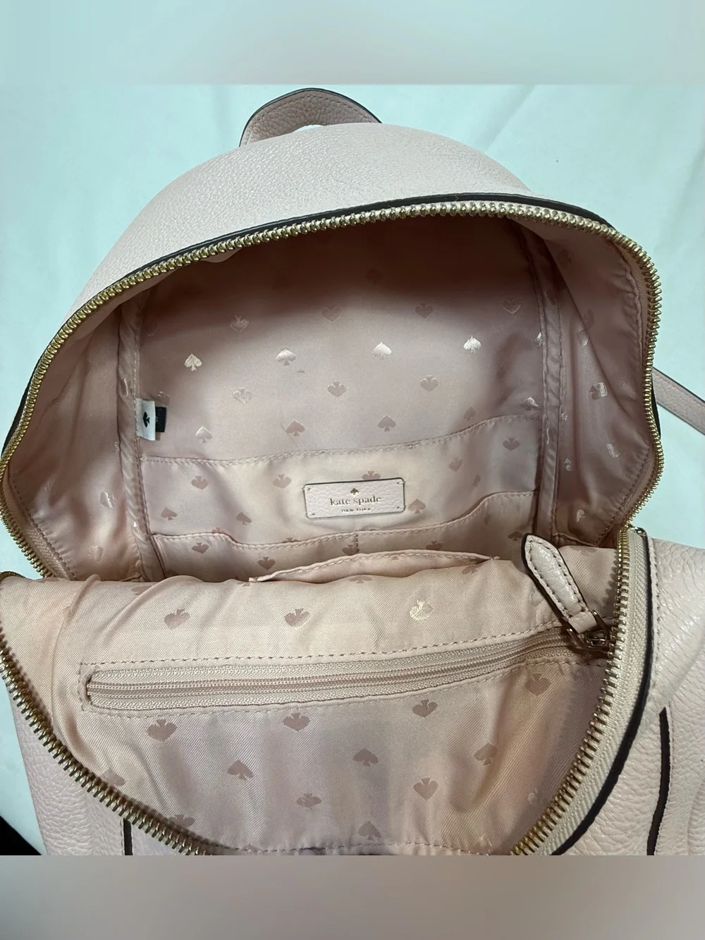 kate spade Pale Pink Pebbled Leather  Backpack